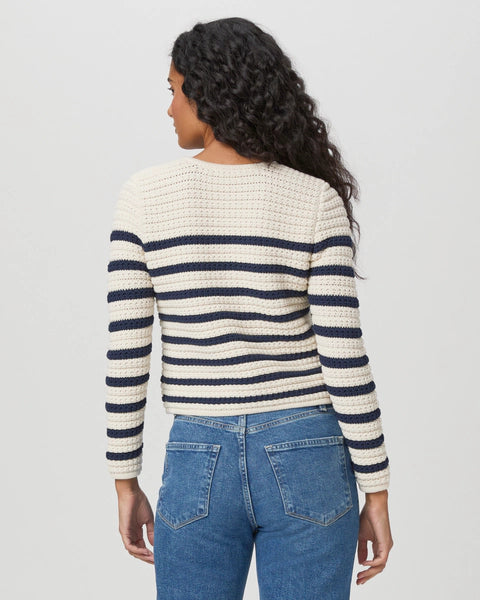 Crochet Stripe Cardigan