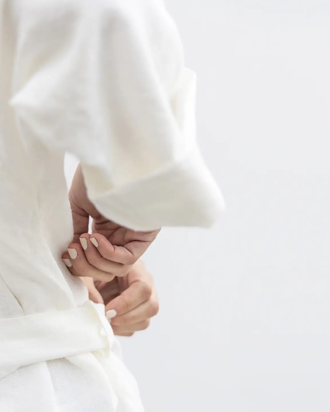 Linen Robe - Nordic Blue